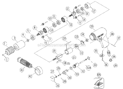 Page A Diagram and Parts List for PTD501 Type 0 Porter Cable Air Tool